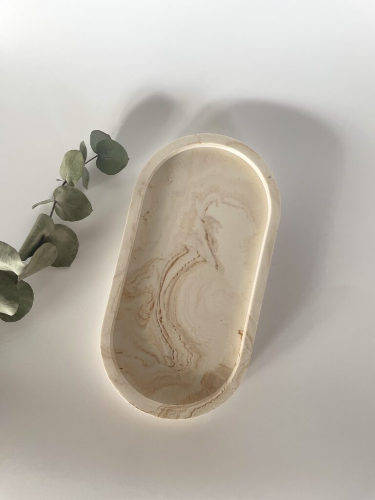 Plateau Jesmonite Ovale – Lina